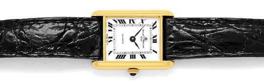 Foto 1 - Baume und Mercier Damen Uhr, 18K Gelbgold Kroko Armband, U2031